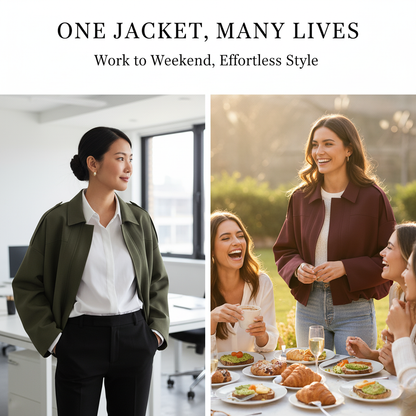 Cresvale - Women's Suede Bomber Jacket