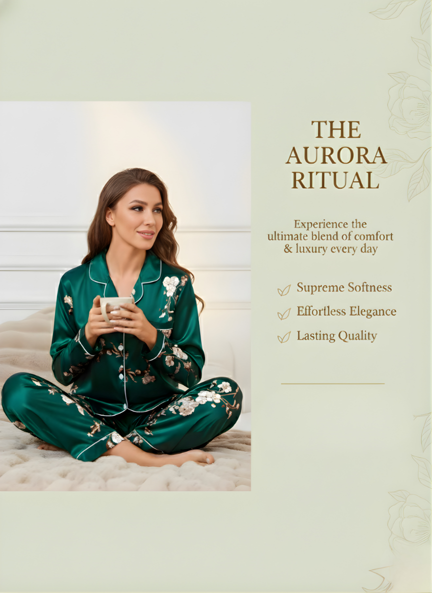Aurora - Women's Satin Floral PJ Set
